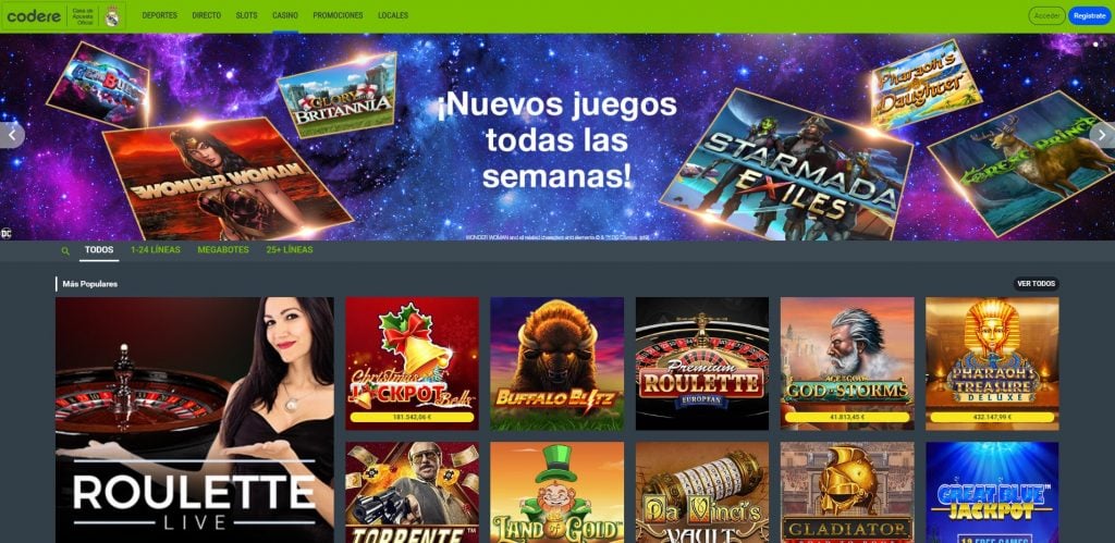 codere y sus promociones