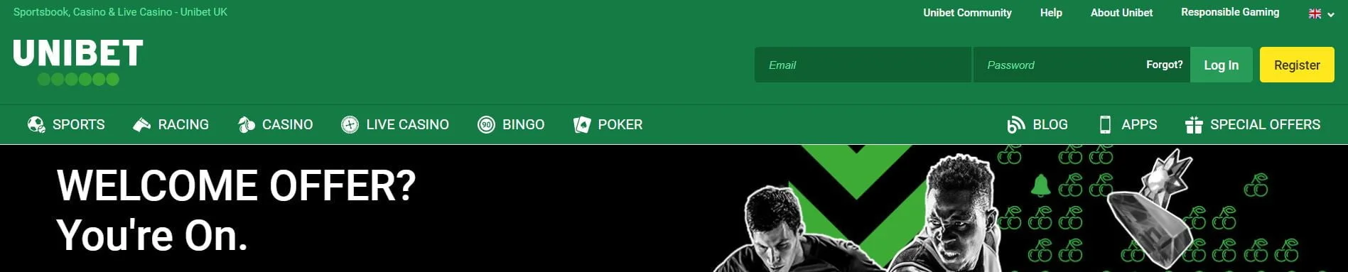 Sign up with Unibet