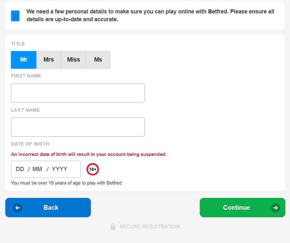 How to register with Betfred