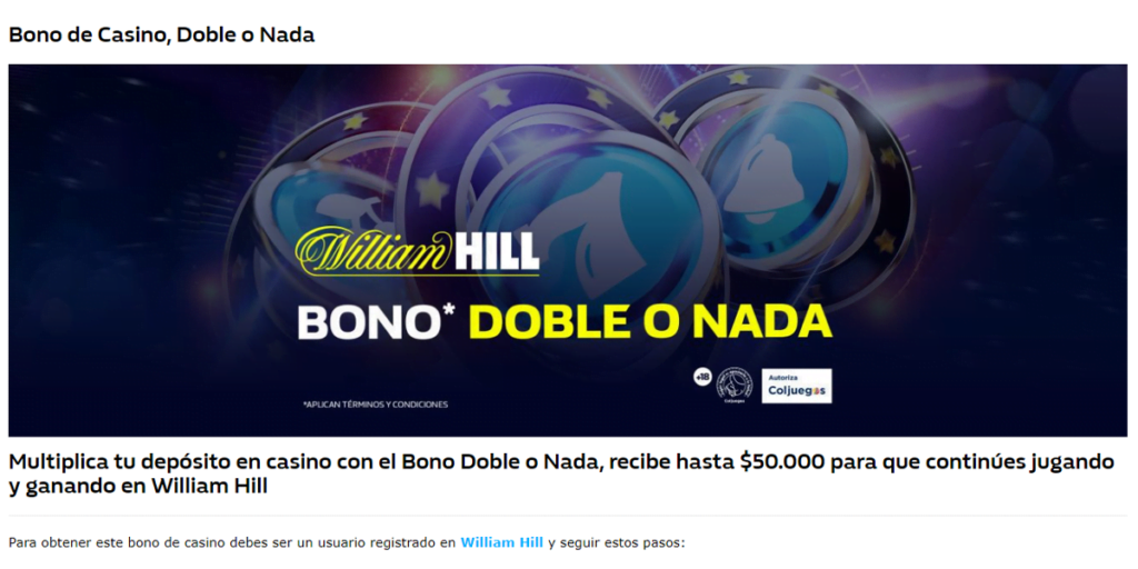 bono casino william hill