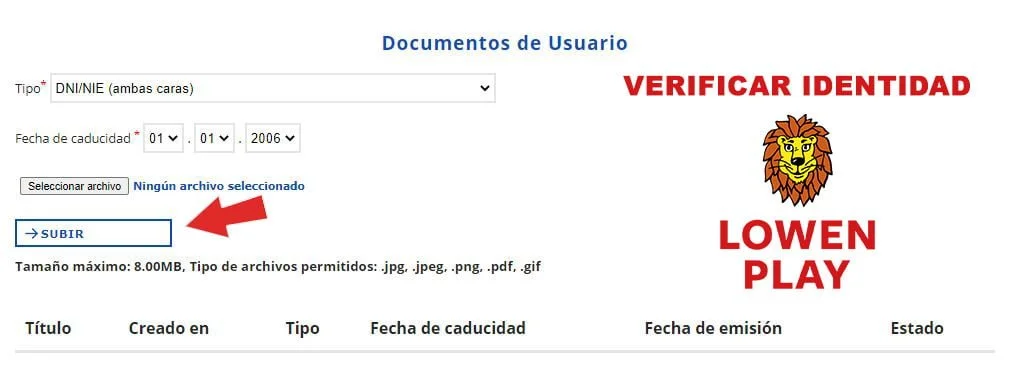 verificar identidad lowen play