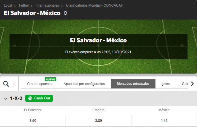 Betway México vs Salvador