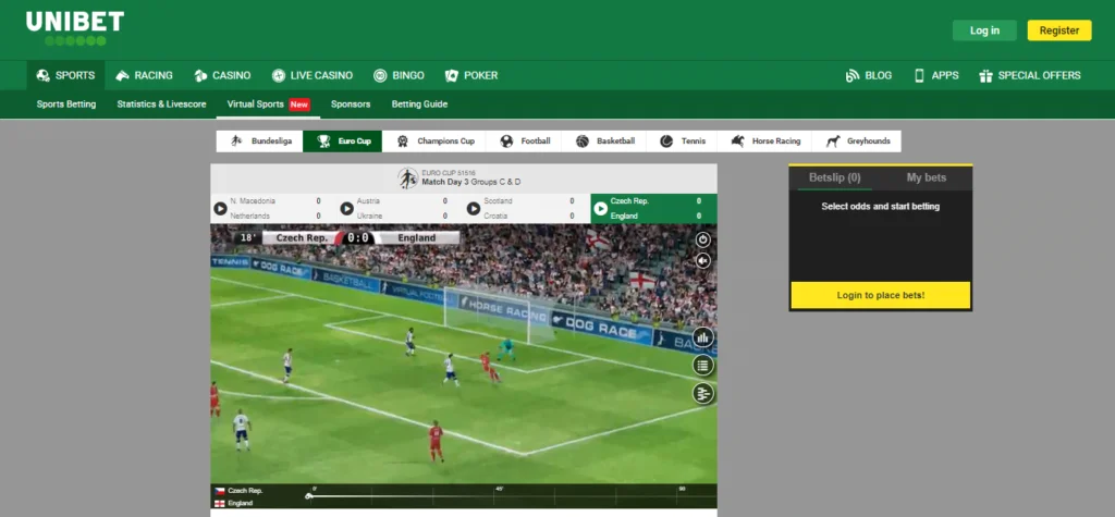 Unibet virtual sports