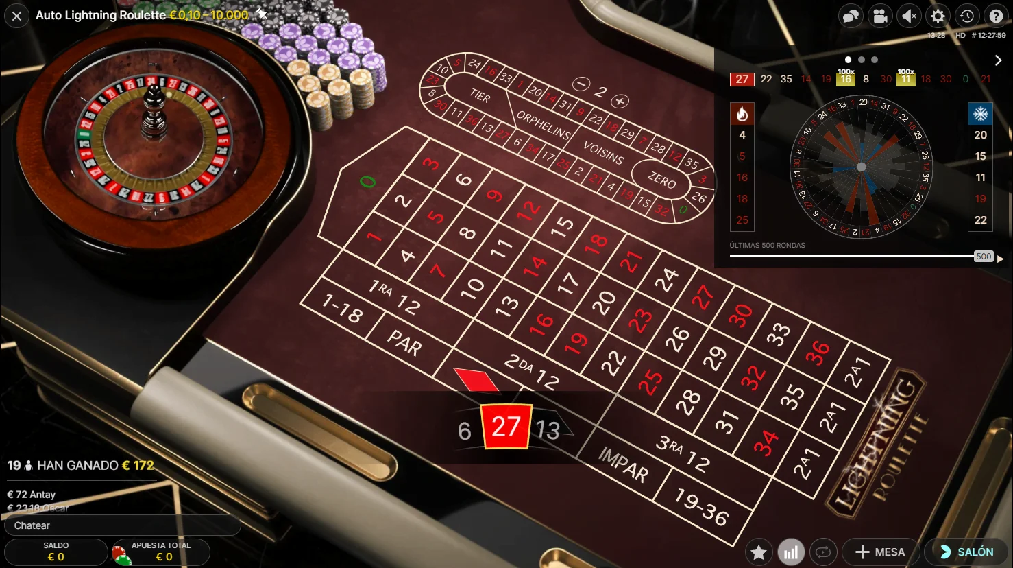ruleta relampago en vivo casumo