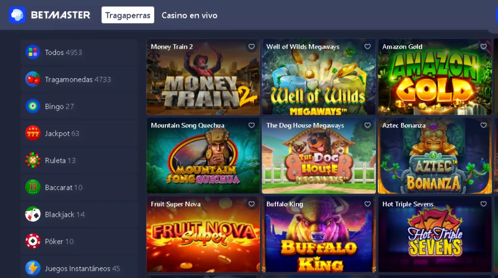 betmaster bonos perú