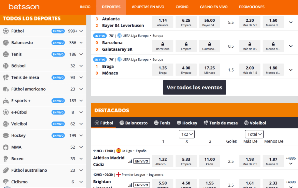 betsson bono apuestas combinadas