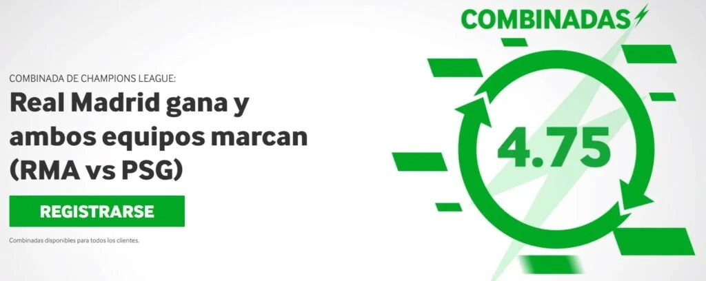 combinada madrid - psg betway