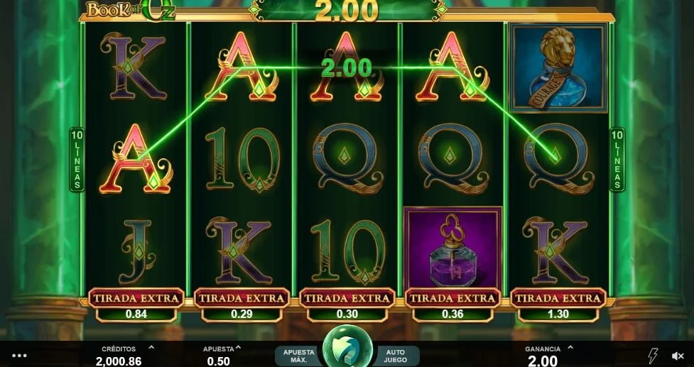betway casino book of oz