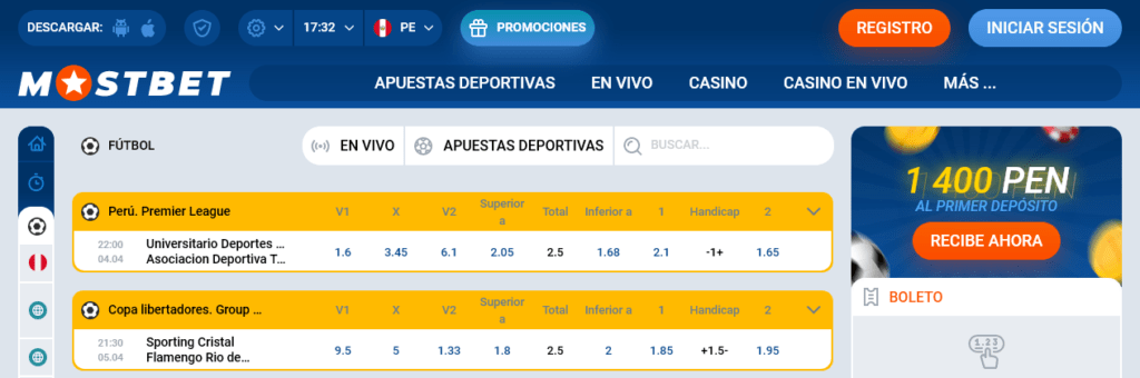 mostbet apuestas futbol