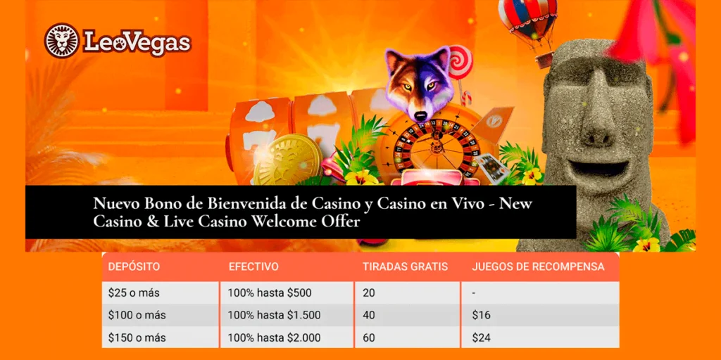 leovegas bono casino directo peru