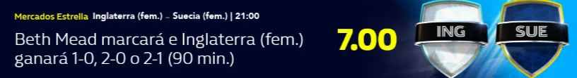 inglaterra vs suecia femenino en william hill