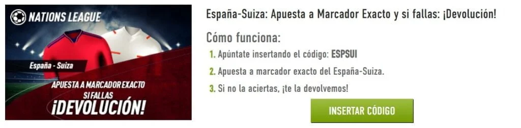 españa vs suiza sportium