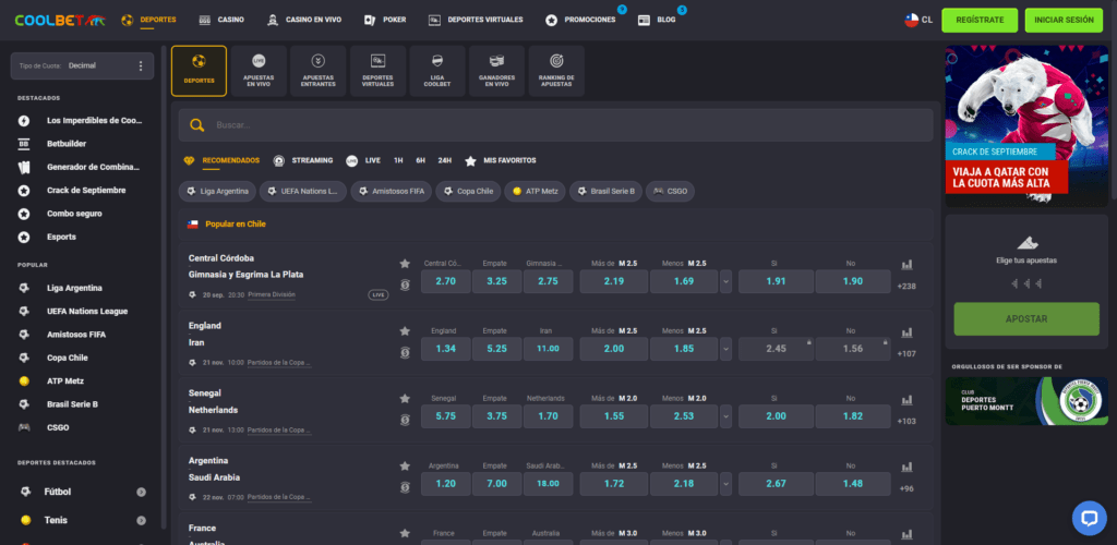 coolbet como ingresar dinero