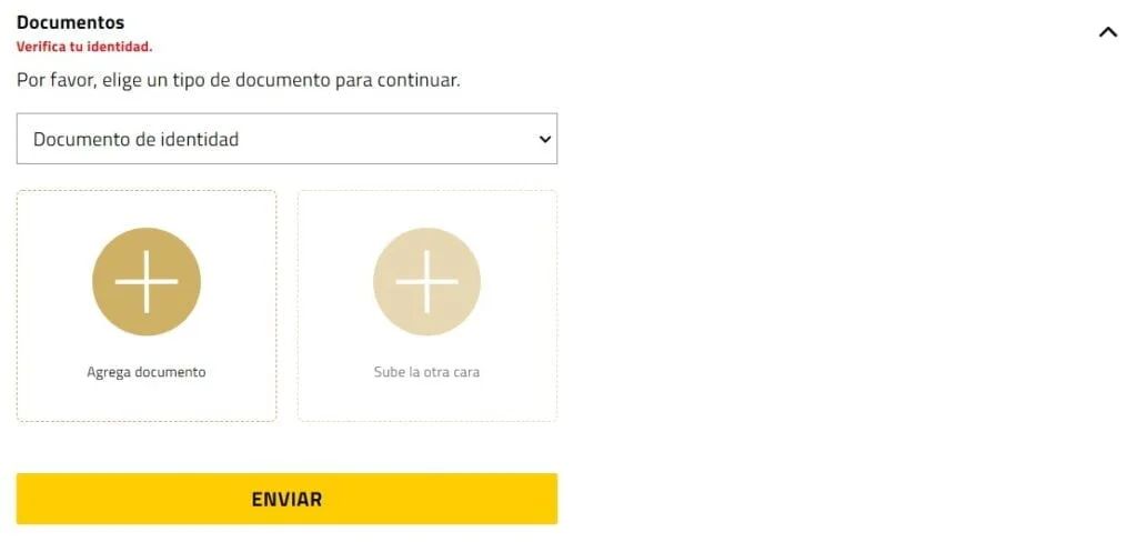 verificacion identidad admiralbet