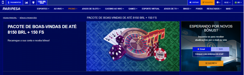 paripesa bônus live casino