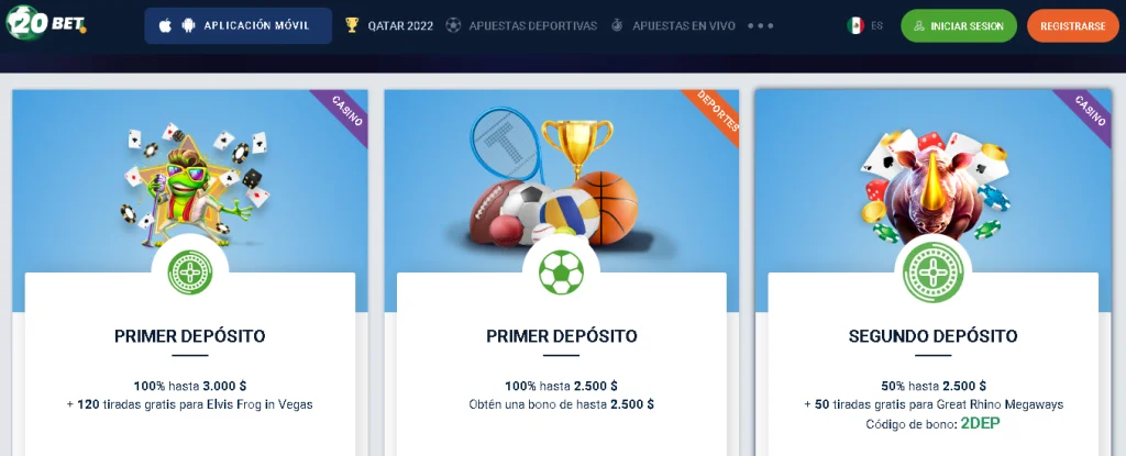 20bet depósito