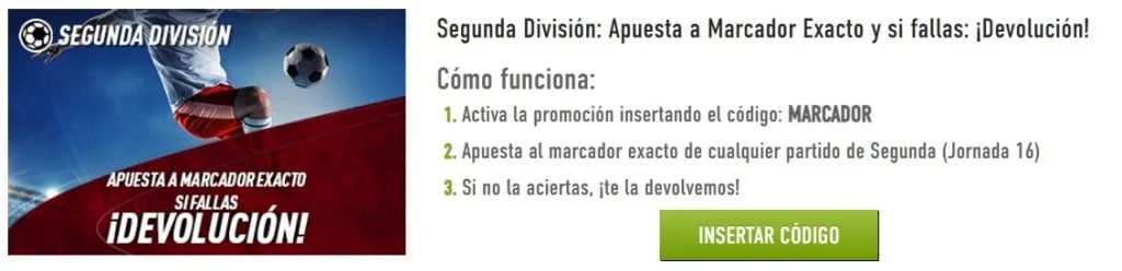 apuesta con seguro sportium segunda división