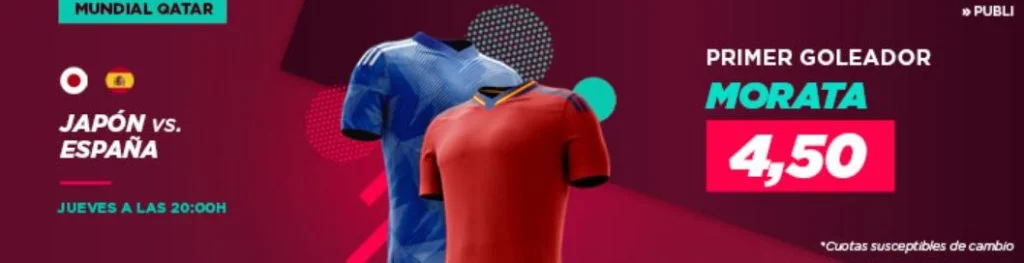 apostar titulares japón vs españa en kirolbet