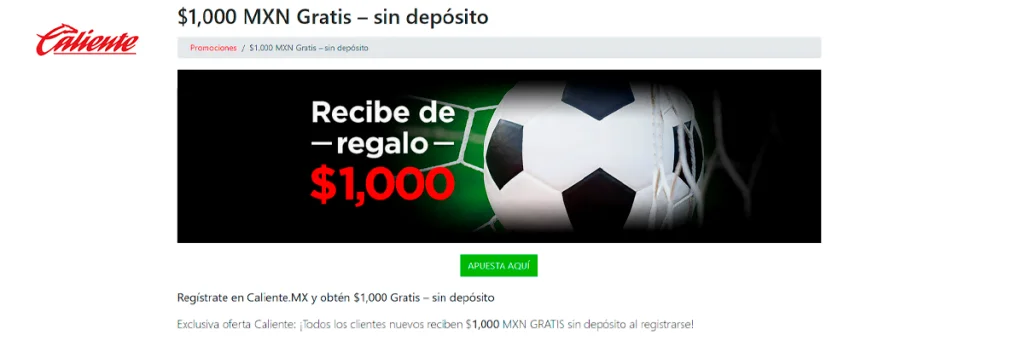 mexico nuevo bono sin deposito apuestas casino caliente