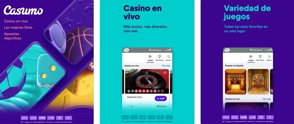 app casino en vivo casumo