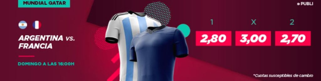 apuestas final del mundial 2022