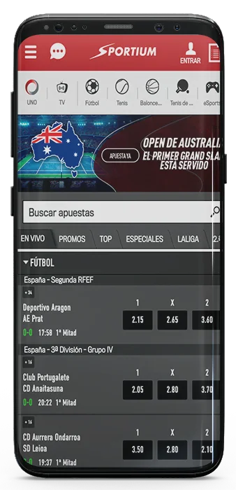 apostar sportium tenis