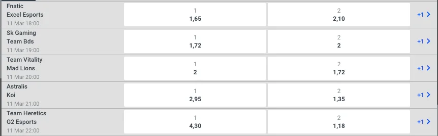 Codere - Mejores apuestas LEC de LoL