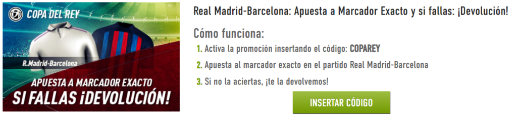 apuesta sin riesgo real madrid vs barcelona sportium