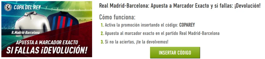 apuesta sin riesgo real madrid vs barcelona sportium