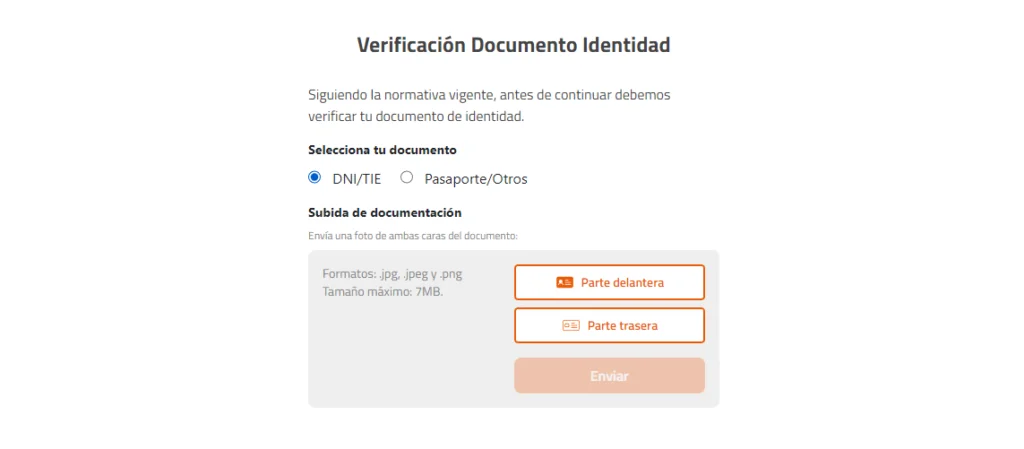 verificación de la identidad en luckia