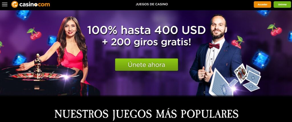 casino.com código de bono