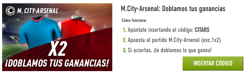 manchester city vs arsenal sportium apuestas