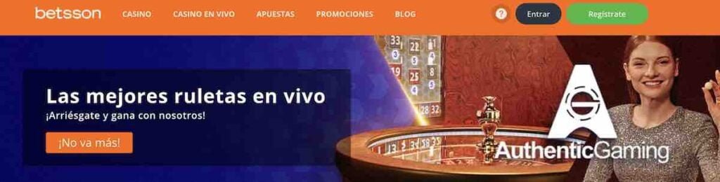 Betsson ruletas código promocional