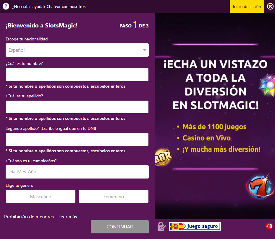 REGISTRARSE SLOTMAGIC