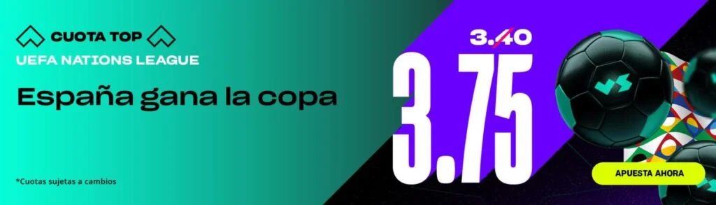 cuota top versus nations league españa