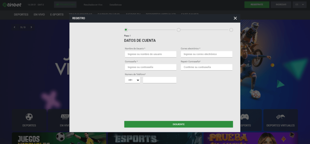 tinbet como retirar dinero
