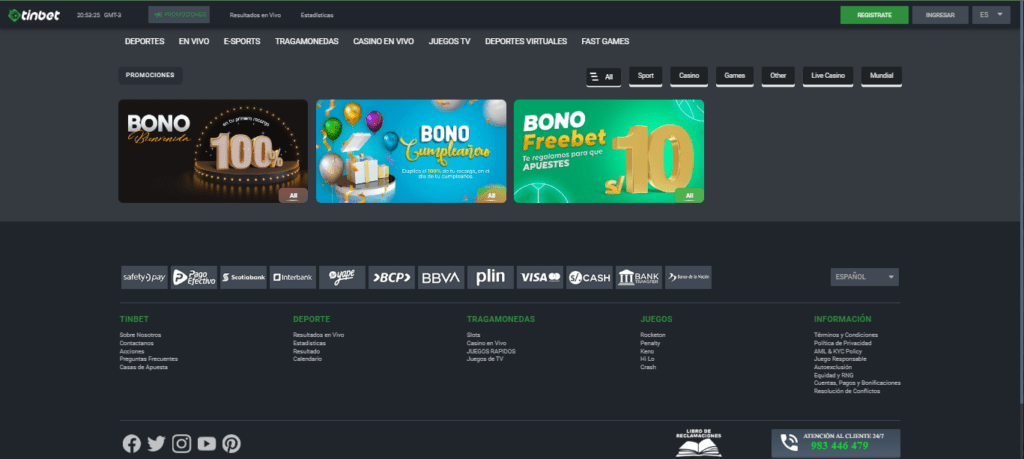 tinbet ingresar dinero