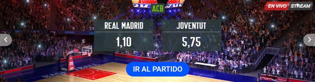 ver real madrid vs joventut acb