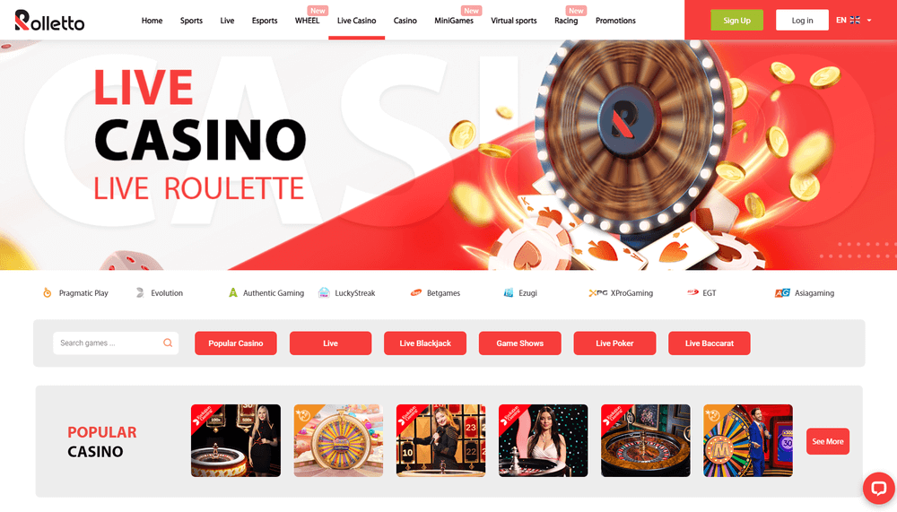 rolletto oferta casino 