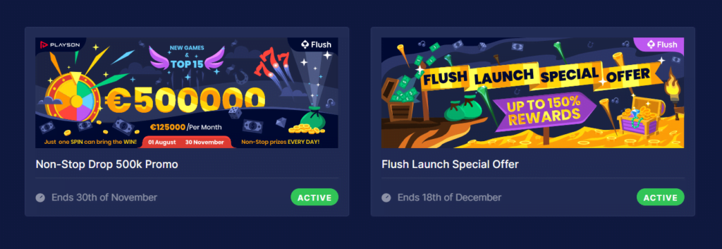 FLUSH bono bienvenida