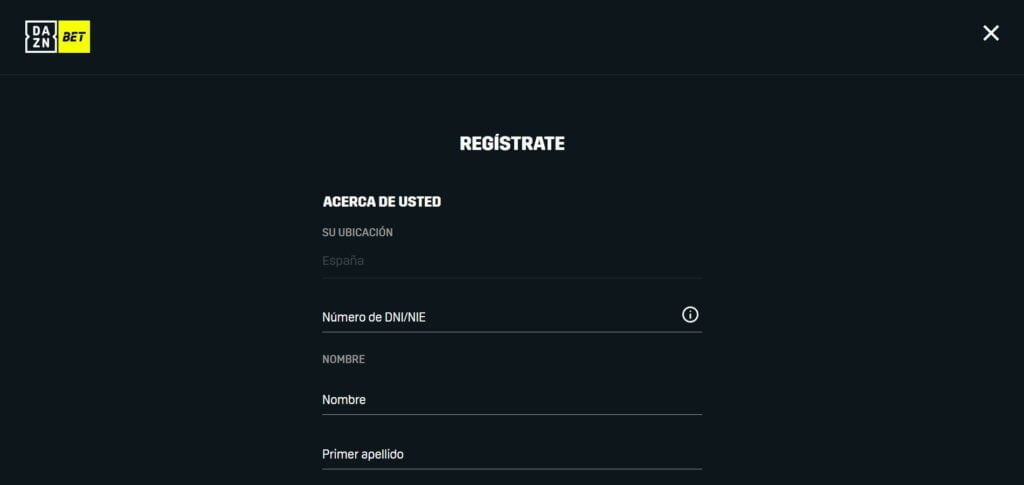 registrarse daznbet