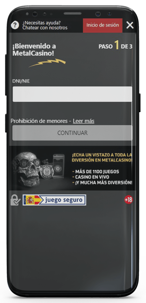 registro móvil matalcasino