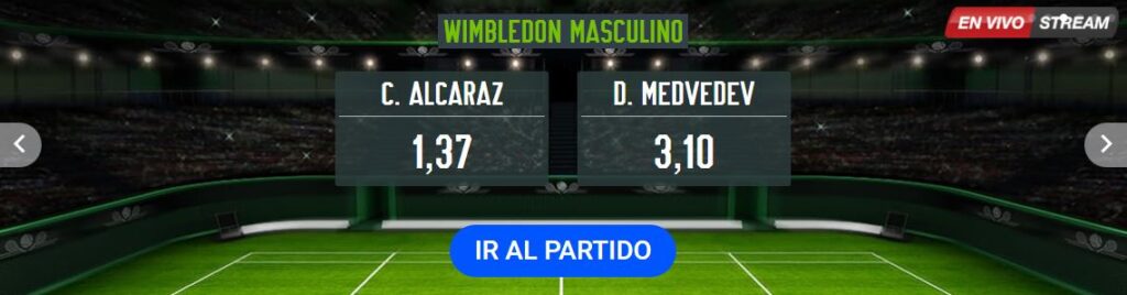 ver alcaraz - medvedev wimbledon