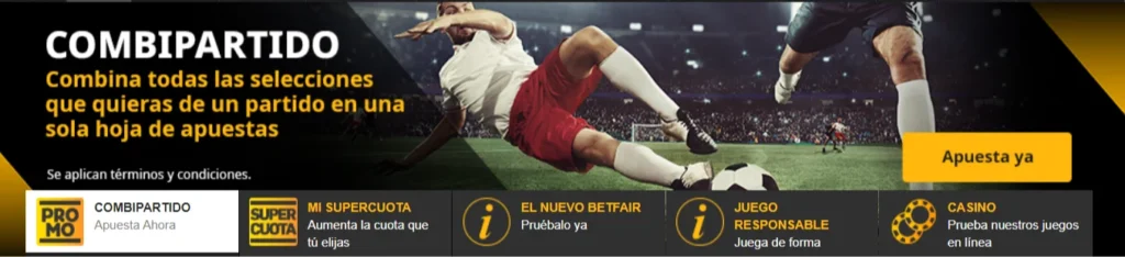 betfair bono parlays