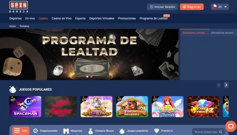 spinbookie casino en directo