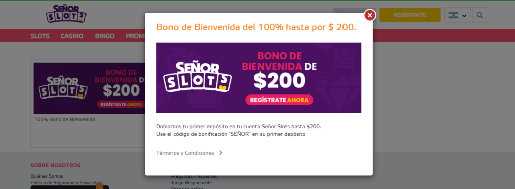srslots bono casino en vivo