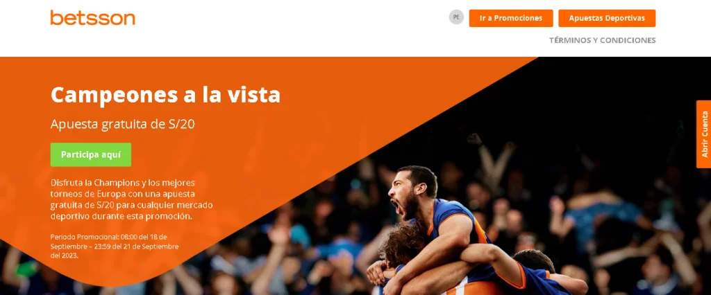betsson oferta champions league