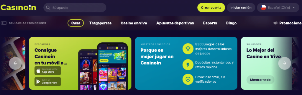 casinoin como descargar app