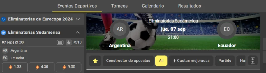 solbet argentina vs ecuador