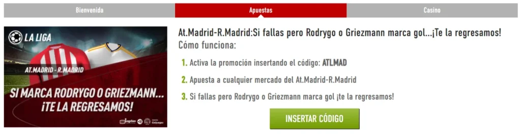 sportium oferta clásico madrid